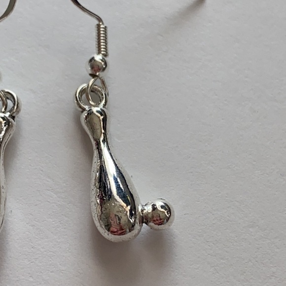 Bowling 🎳 Pin Earrings - Picture 2 of 4